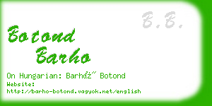 botond barho business card